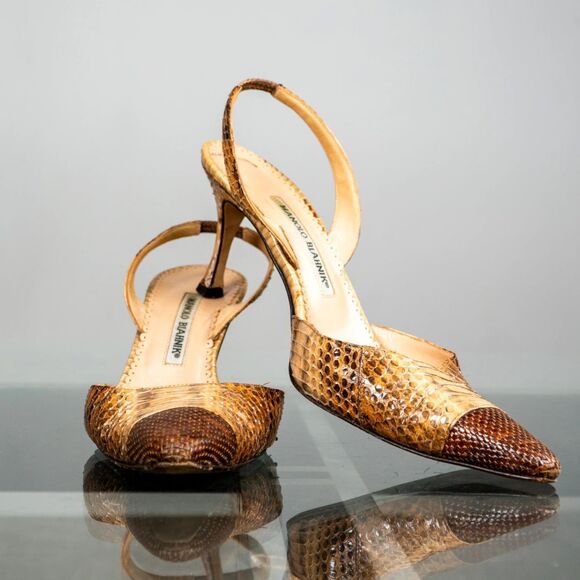 Manolo Blahnik Carolyn snake pumps